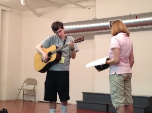 Michael singing "Imagine" on the last day of film camp.